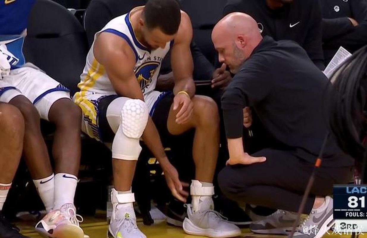 哈登23+11统治比赛，库里脚踝受伤退场，快船力克勇士